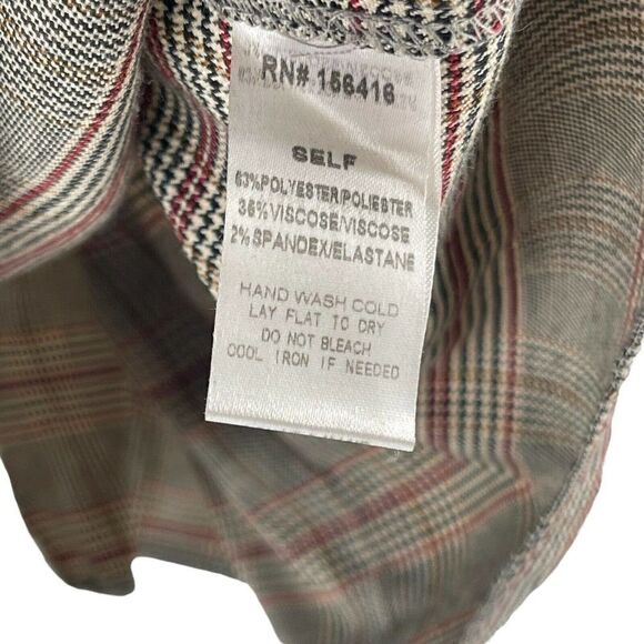 Fashion Nova Cardi B Dress Plaid Belted V Neck Size L Preppy Pretty And Plaid - Picture 10 of 10